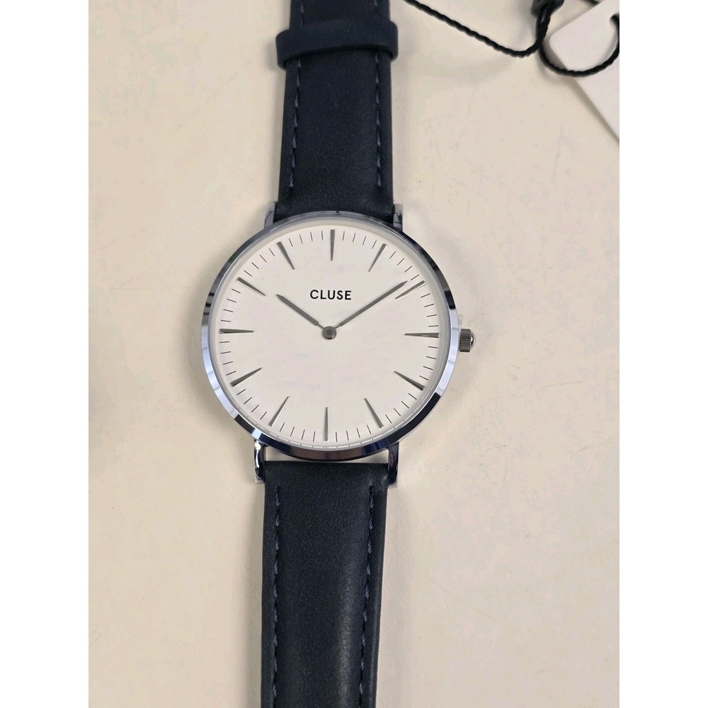 Cluse Women's La Boheme White Dial Teal Genuine Leather Watch CL18216 NWT‎